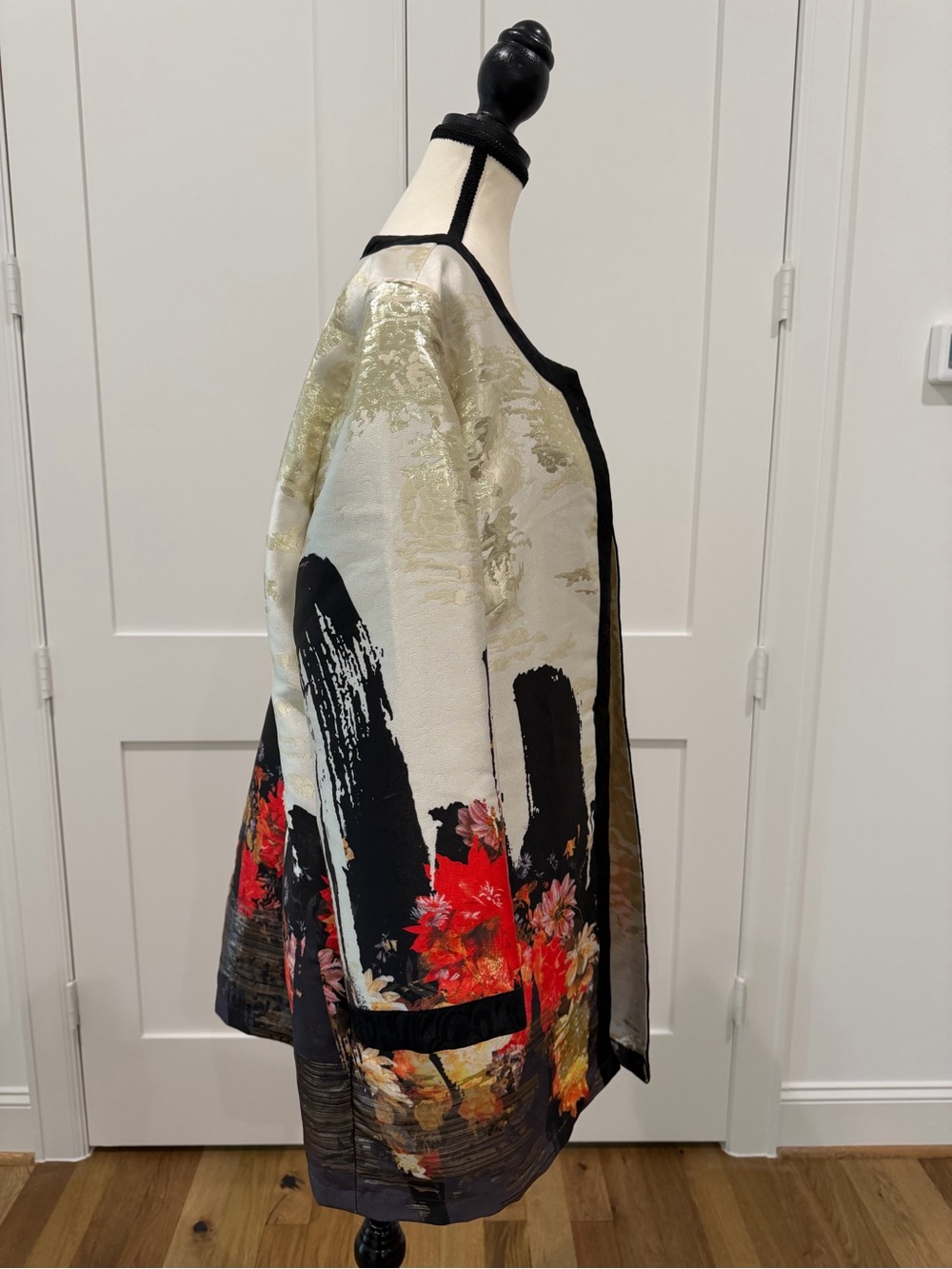 Berek Floral Brushstroke Open-Front Jacket | Size 1XL - Picture 9 of 14